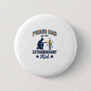 Trotse vader van een buitengewoon kind autisme vec ronde button 5,7 cm