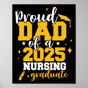 Trotse vader van een CL van 2025 Nurse Afstuderen Poster