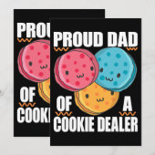 Trotse vader van een Cookie Dealer voor Meisjes Sc Kaart (Voorkant / Achterkant)