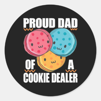 Trotse vader van een Cookie Dealer voor Meisjes Sc Ronde Sticker