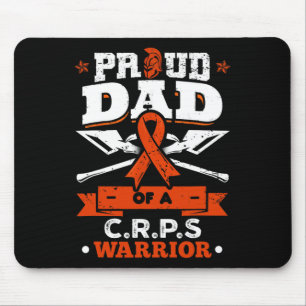 Trotse vader van een CRPS Warrior maand Sinaasappe Muismat