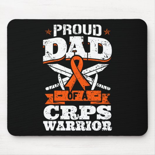 Trotse vader van een CRPS Warrior RSD Awareness Ri Muismat (Voorkant)