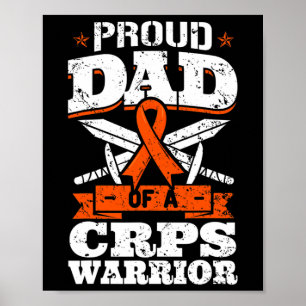 Trotse vader van een CRPS Warrior RSD Awareness Ri Poster