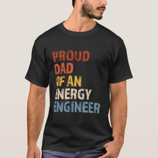 Trotse vader van een energie ingenieur  typografie t-shirt