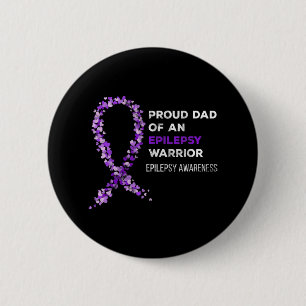 Trotse vader van een Epilepsie Warrior Epilepsie A Ronde Button 5,7 Cm