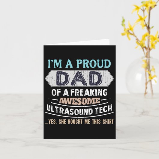 Trotse Vader Van Een Fantastische Dochter Die Echo Kaart (Gele Bloem)