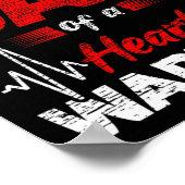 Trotse vader van een hartkrijger coronaire hartzie poster (Hoek)