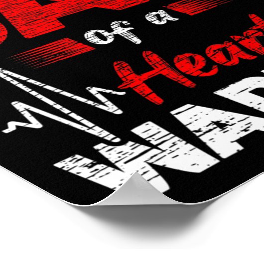 Trotse vader van een hartkrijger coronaire hartzie poster (Hoek)