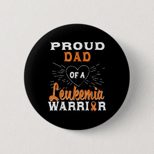Trotse vader van een leukemie krijger bewustzijn ronde button 5,7 cm