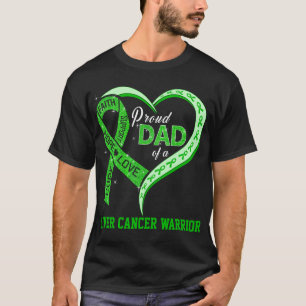 Trotse vader van een leverkanker krijger t-shirt