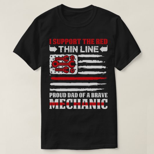 Trotse vader van een moedig mechanisch T-Shirt (Design voorkant)