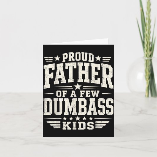 Trotse vader van een paar kinderen Grappige Vaderd Kaart (Voorkant)