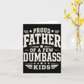 Trotse vader van een paar kinderen Grappige Vaderd Kaart (Gele Bloem)