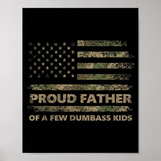 Trotse vader van een paar kinderen grappige vaderd poster (Voorkant)