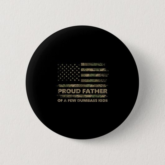 Trotse vader van een paar kinderen grappige vaderd ronde button 5,7 cm (Voorkant)