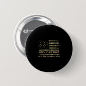 Trotse vader van een paar kinderen grappige vaderd ronde button 5,7 cm (Voorkant /achterkant)
