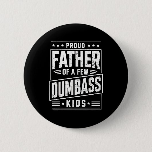 Trotse vader van een paar kinderen grappige vaders ronde button 5,7 cm (Voorkant)
