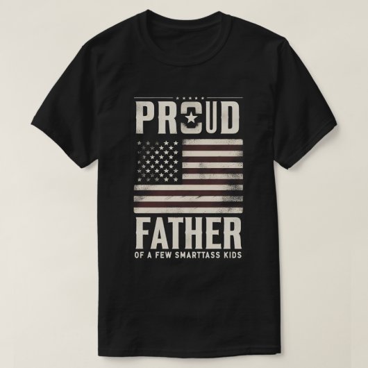 Trotse vader van een paar smartass Kinder Amerikaa T-shirt (Design voorkant)