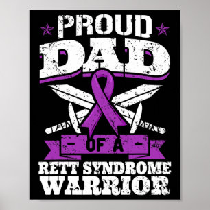Trotse vader van een Rett syndroom krijger RTT bew Poster