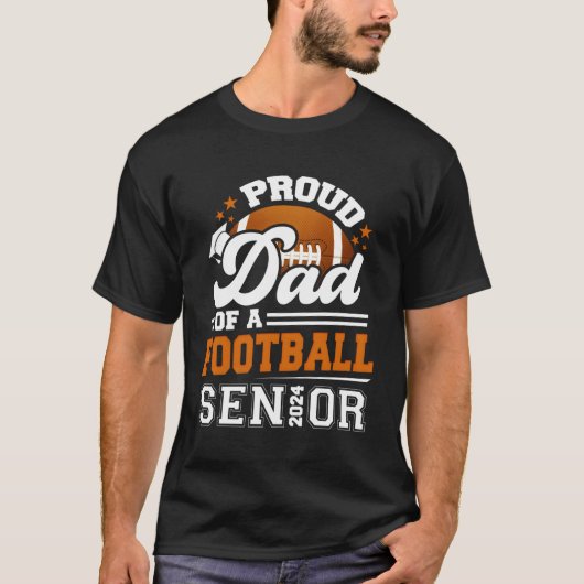 Trotse vader van een senior Afstuderen Football 20 T-shirt (Voorkant)