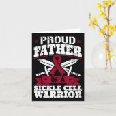 Trotse vader van een sikkelcelstrijder SCD Awarene Kaart (Gele Bloem)
