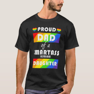 Trotse vader van een slimme lesbische dochter LGBT T-shirt