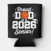 Trotse vader van eindexamenstudent basketbal 2026 blikjeskoeler (Voorkant)