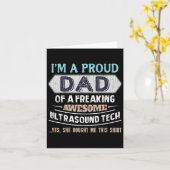 Trotse vader van Geweldige ultrasound tech dochter Kaart (Gele Bloem)