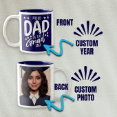 Trotse vader van het Afstudeerder Custom Year en f Tweekleurige Koffiemok