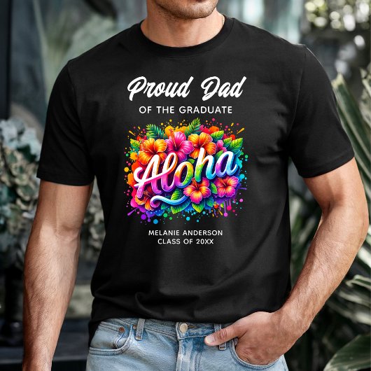 "Trotse vader van het Afstuderen" Aloha Afstuderen T-shirt