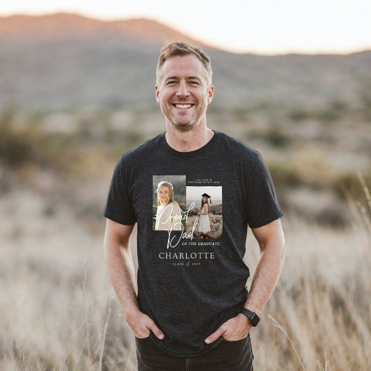 Trotse vader van het Afstuderen script Photo Keeps Tri-Blend Shirt