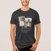 Trotse vader van het Afstuderen script Photo Keeps Tri-Blend Shirt (Voorkant)