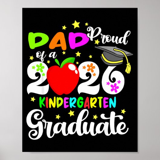 Trotse vader van moeders van eindexamenklas kleute poster (Voorkant)