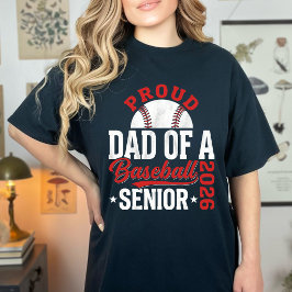 Trotse vader van senior 2026 honkbalspeler Familie T-shirt