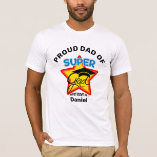 TROTSE VADER VAN Super Afstudeerder-personaliseer T-shirt