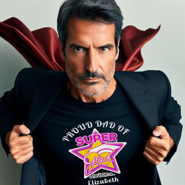 TROTSE VADER VAN Super Afstudeerder Pink-On Dark-E T-shirt