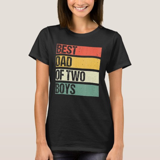Trotse vader van twee Geweldige zoons vader van 2  T-shirt (Voorkant)