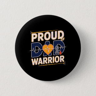 Trotse vader van Warrior Type 1 Diabetes Awareness Ronde Button 5,7 Cm