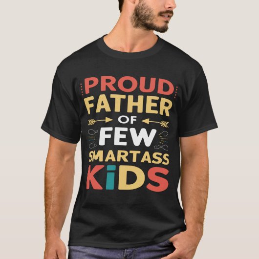 Trotse vader van weinig smartass Kinder T-shirt (Voorkant)