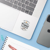 Trotse Vader Vintage Gravure Citaat Design_1 Sticker (Laptop met iPhone)