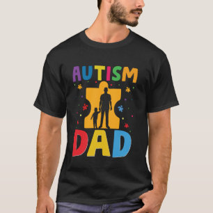 Trotse Vader Zoon Familie Autistische Kinderen Aut T-shirt