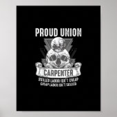 Trotse vakbond timmerman geschoolde arbeid is niet poster (Voorkant)