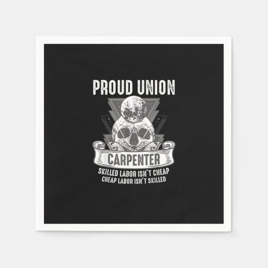 Trotse vakbond timmerman geschoolde arbeid is niet servet (Voorkant)