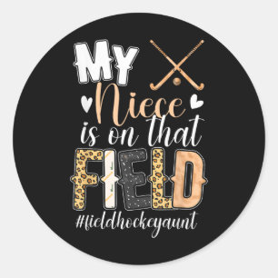 Trotse Veldhockey Tante Van Een Veldhockeyspeler A Ronde Sticker