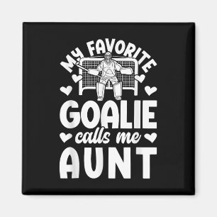 Trotse veldhockeydoelverdediger tante veldhockeydo magneet