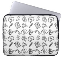 Trotse Verpleegster Icoon Patroon Laptop Hoes