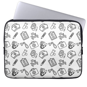 Trotse Verpleegster Icoon Patroon Laptop Hoes