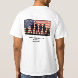 Trotse veteraan 1776 Amerikaanse vlag T-shirt