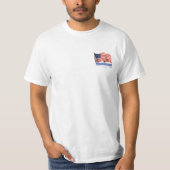 Trotse veteraan 1776 Amerikaanse vlag T-shirt (Voorkant)