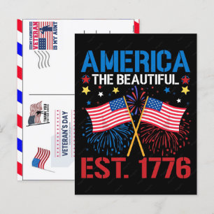 Trotse Veteraan 250 Jaar Amerika 1776 2026 Feestdagenkaart